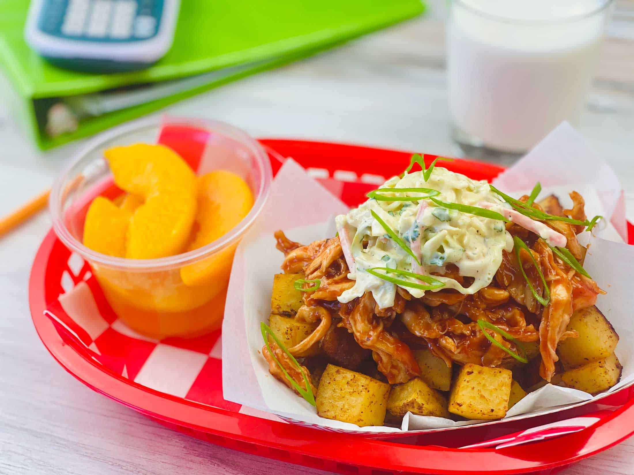 BBQ Roasted Potatoes with Smoky Pulled Chicken School Foodservice
