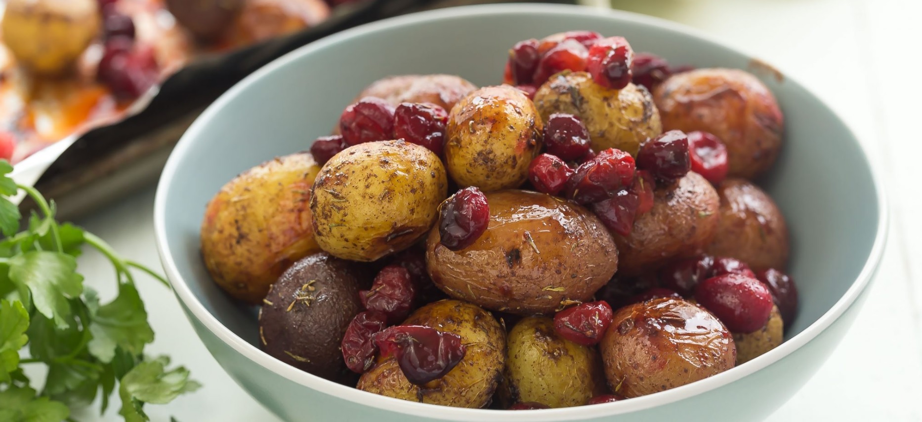 Spiced Roasted Potatoes and Cranberries