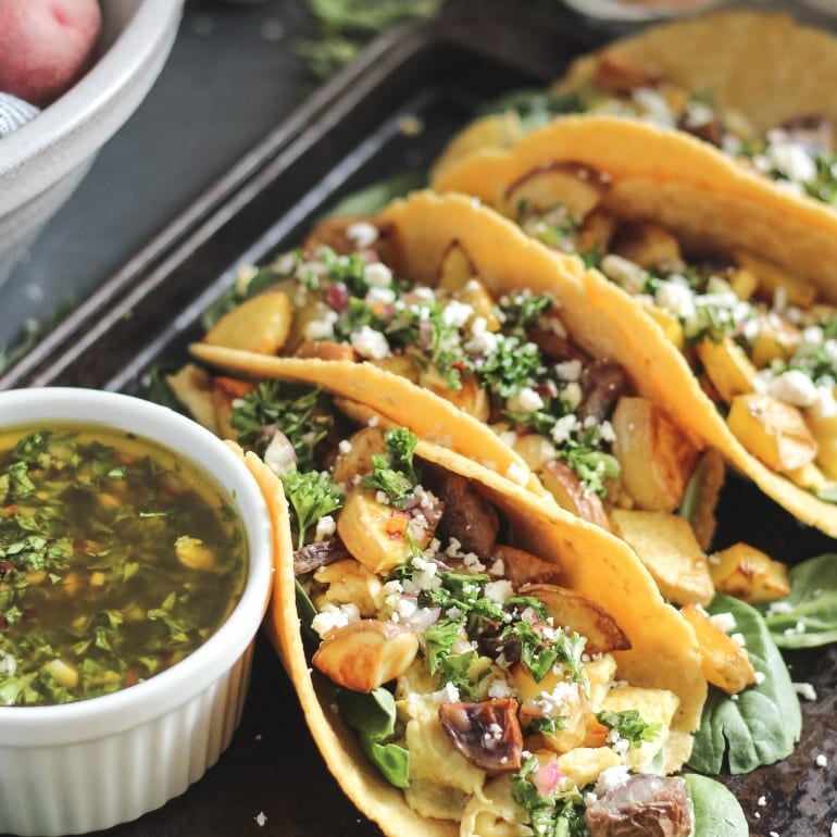 » Chimichurri Potato Breakfast Tacos
