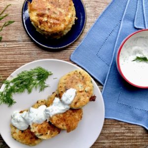 Garlicky Mashed Potato Cakes