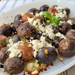 Baked Lemon and Feta Potatoes