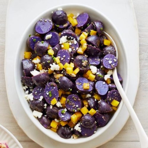 Spicy Purple Potato Salad