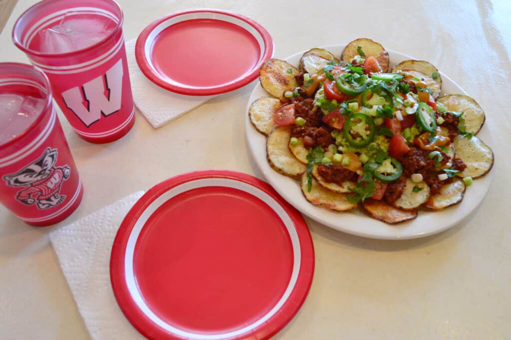 Potato Nacho with Beer Cheese Sauce