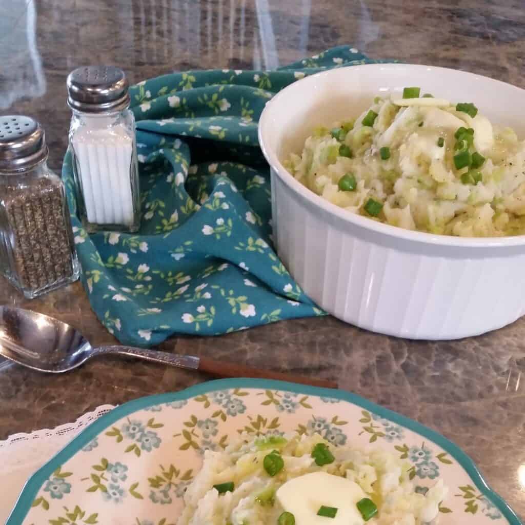 Creamed Potatoes & Cabbage (Colcannon)