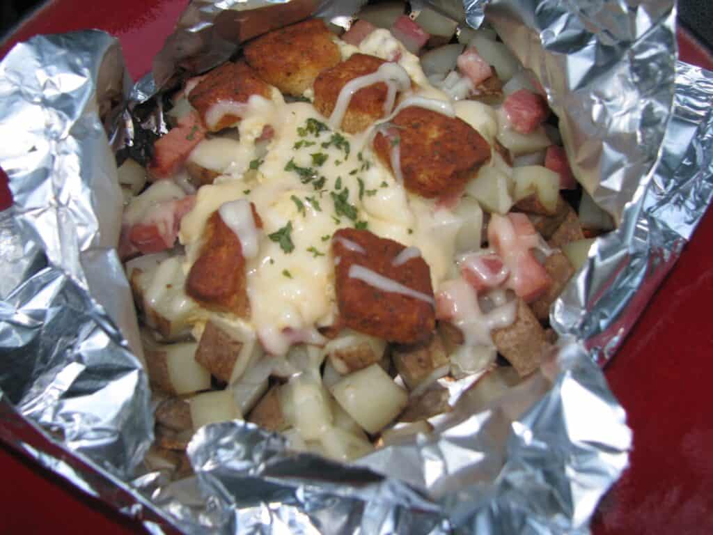 Campfire Ham n’ Swiss Dijon Potato Packet