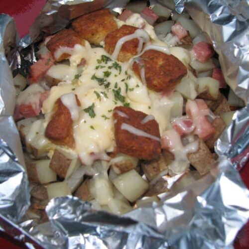 Campfire Ham n’ Swiss Dijon Potato Packet