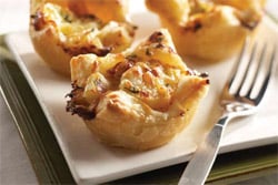 Wisconsin German Butterball Potato and Carmelized Onion Tarts