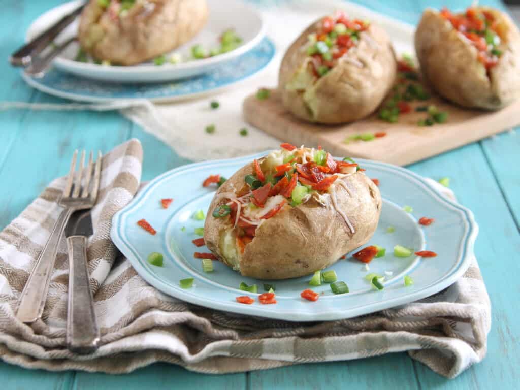 Quick Baked Potato Pizzas