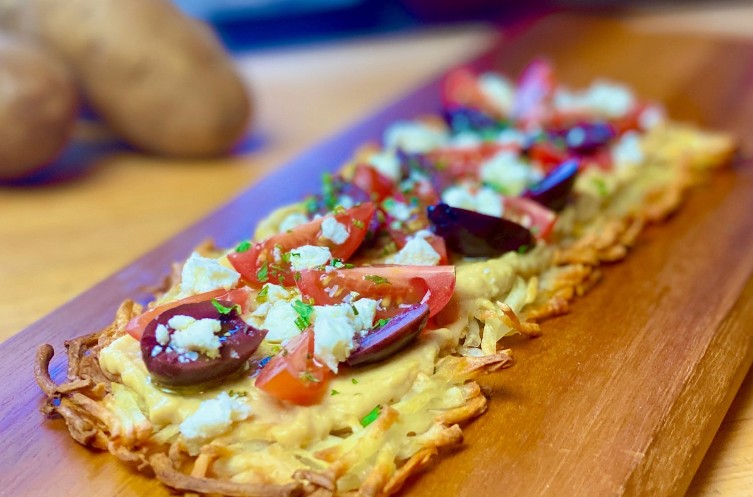 mediterranean potato flatbread