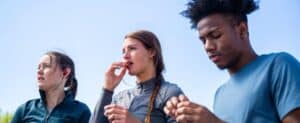 athletes eating