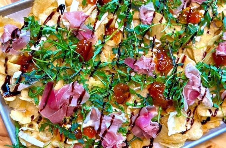 potato chip charcuterie nachos
