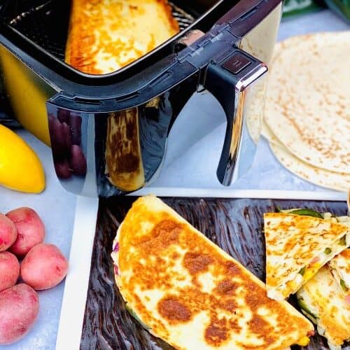 air fryer potato quesadillas