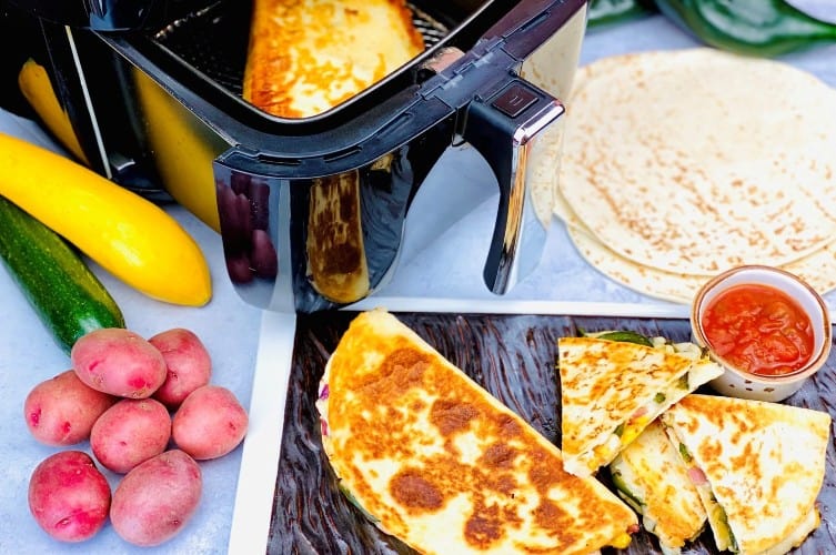 air fryer potato quesadillas