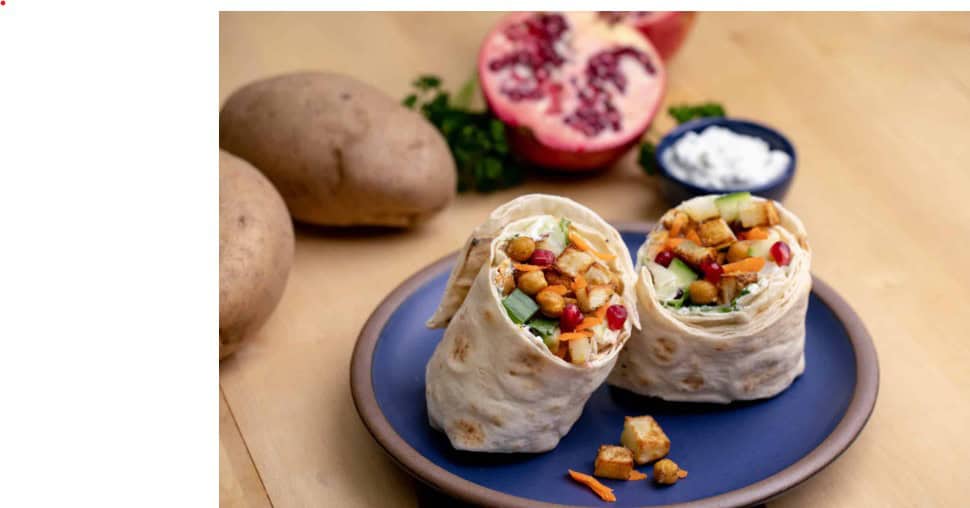 moroccan inspired potato wrap