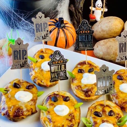 tater tombstones with chili and cheese