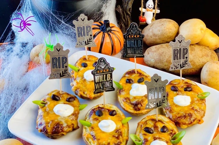 tater tombstones with chili and cheese