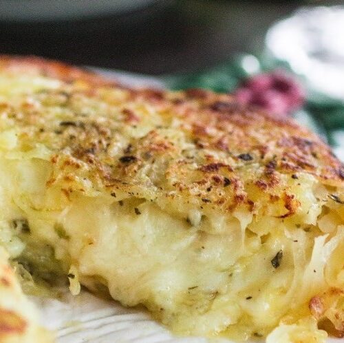 three cheese potato rosti
