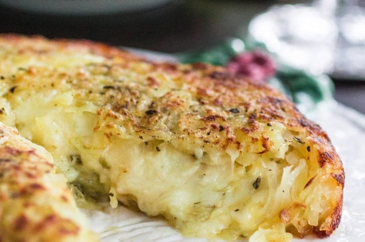 three cheese potato rosti