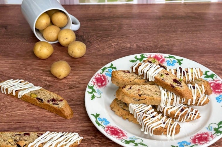 Cranberry Pistachio and Cardamom Spiced Potato Biscotti Cranberry Pistachio and Cardamom Spiced Potato Biscotti