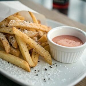 Air Fryer Potato Fries with Dipping Sauce