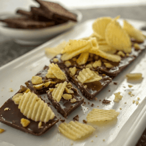 Dark Chocolate Potato Chip Bark