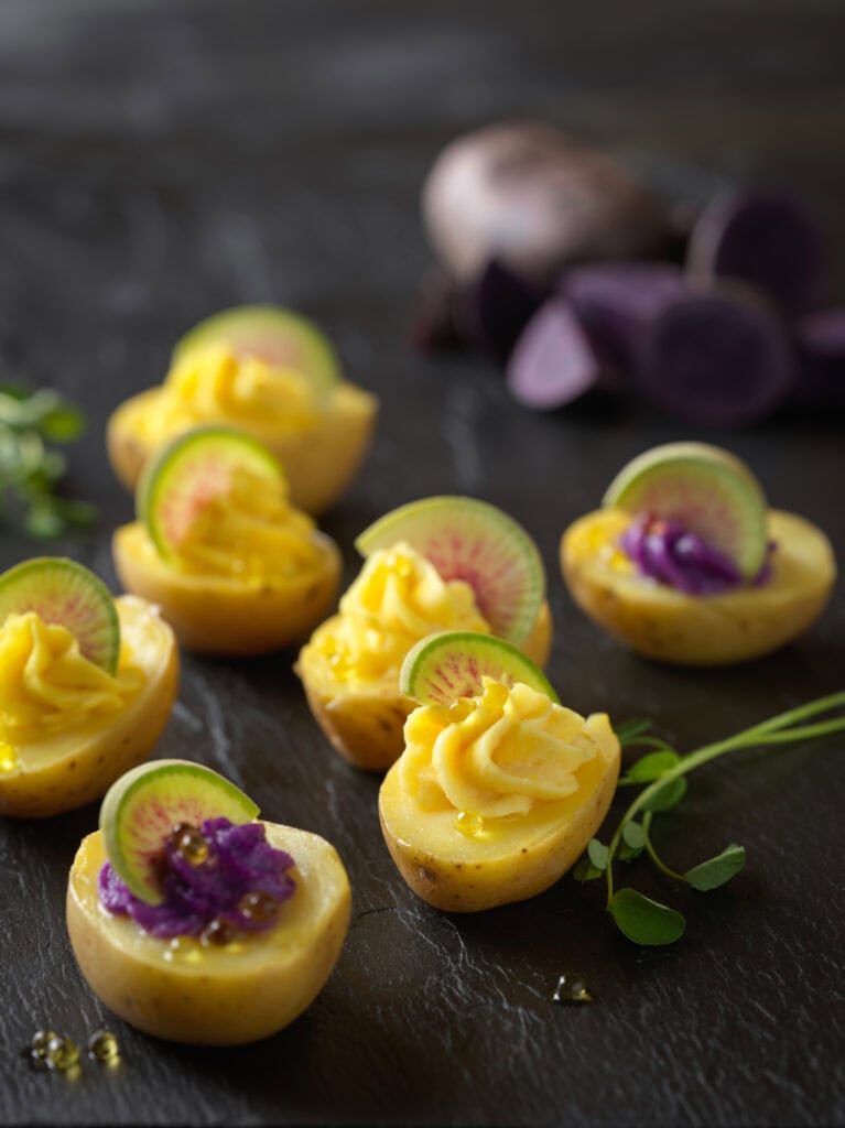 Deviled Potato 2 Deviled potatoes