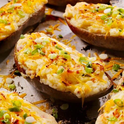 Freezer Friendly Twice-Baked Bacon & Cheddar Potatoes