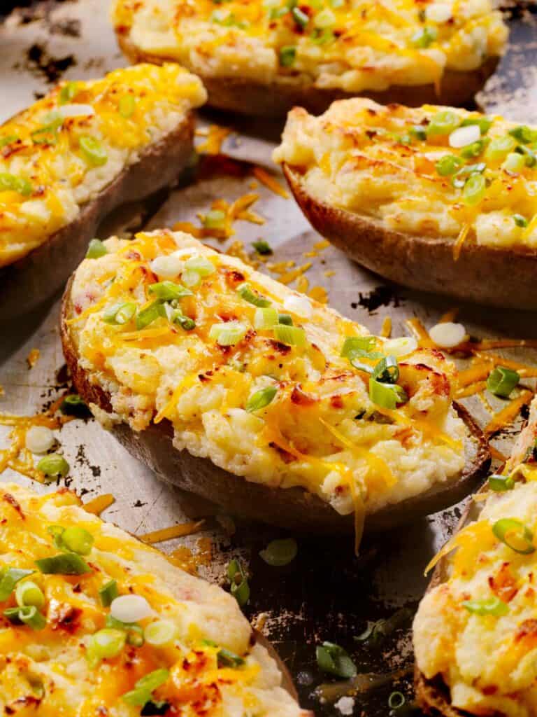 Freezer Friendly Twice-Baked Bacon & Cheddar Potatoes