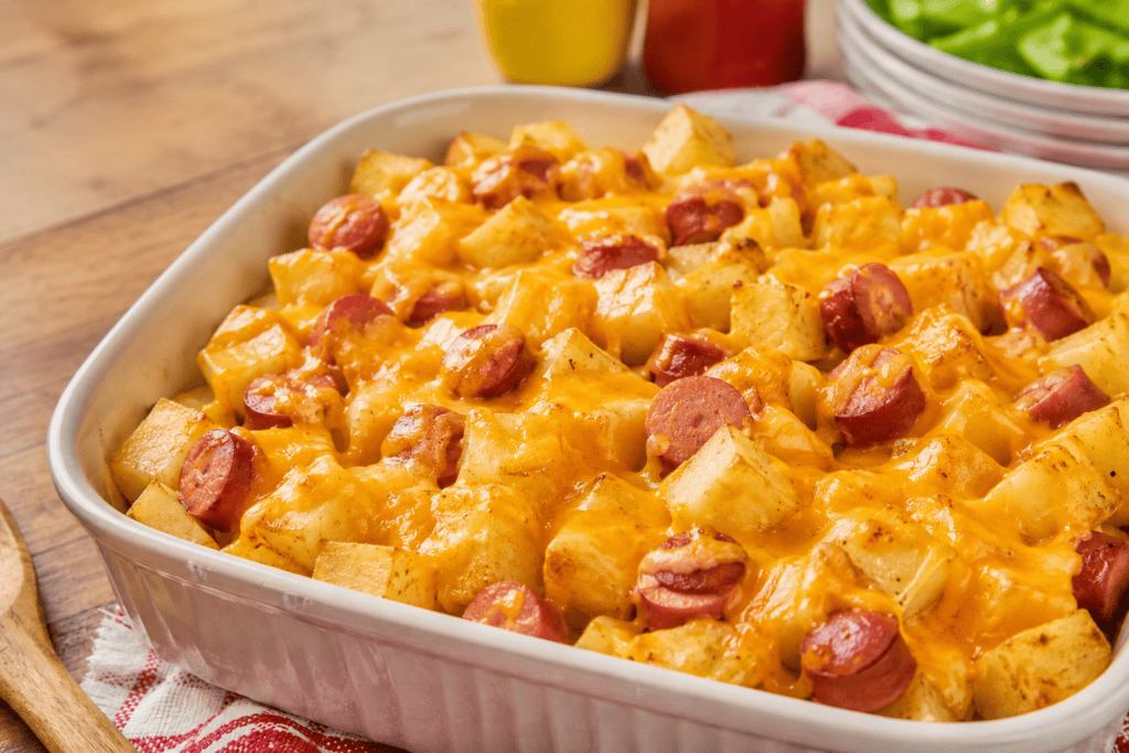 Hot Dog Potato Casserole