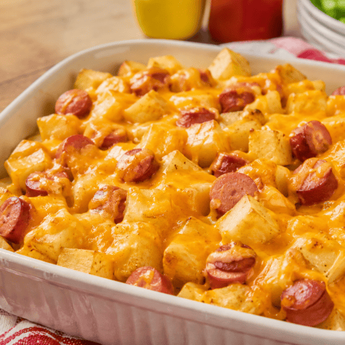 Hot Dog Potato Casserole