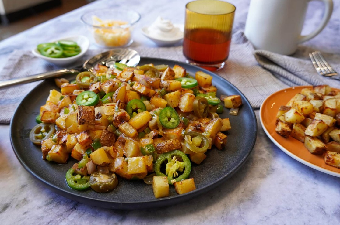 Cheesy Potato and Jalepeno Breakfast Hash